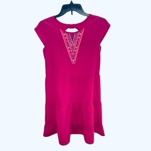 Wonder Nation Girls Pink Embroidered Dress XL (14–16) Boho Casual Tunic